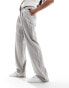 Фото #8 товара Vero Moda tailored high waisted relaxed straight leg trousers with belt loop detail in grey pinstripe