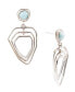 Genuine Larimer and Sterling Silver Drop Earrings