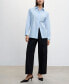 ფოტო #2 პროდუქტის Women's Essential Cotton-Blend Shirt