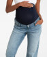 ფოტო #3 პროდუქტის Women's Cotton Tapered Maternity Jeans