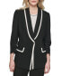 Фото #12 товара Women's Tipped Shawl Collar Blazer