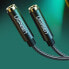 Kabel rozdzielacz audio minijack 3.5 mm - 2x minijack 3.5mm 21cm czarny