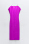 Фото #8 товара Кружевное платье из струящейся ткани со сборками ZARA