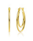 ფოტო #1 პროდუქტის 14K Gold Plated Double stack Hoop Earrings
