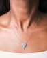 ფოტო #2 პროდუქტის Diamond Pavé Heart Pendant Necklace (1/2 ct. t.w.) in 14k White Gold, 16" + 2" extender