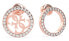Elegant asymmetric bronze earrings Equilibre UBE79100