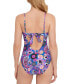 ფოტო #2 პროდუქტის Women's Floral-Print One-Piece Swimsuit, Created for Macy's