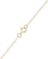 Glitter Love Knot 18" Pendant Necklace in 10k Gold