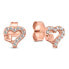 Charming heart earrings made of rose gold EA526RAU