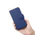 Фото #12 товара Чехол для смартфона ICARER iPhone 14 Plus Кожаный Синий Anti-RFID - 8 слов.