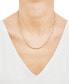 Solid Glitter Rope Link 18" Chain Necklace (3mm) in 14k Gold