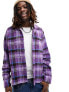 Фото #1 товара Obey ray plaid heavyweight shirt in purple