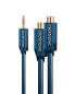 Фото #1 товара ClickTronic 70492 - 3.5mm - Male - 2 x RCA - Female - 0.1 m - Blue