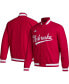 Фото #2 товара Куртка для тренеров бейсбольной команды Adidas Scarlet Huskers в ярком красном цвете.
