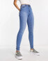 Женские джинсы Noisy May Callie Skinny-Jeans in Hellblau mit hohem Bund W32 L30 - фото #3