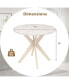 Фото #2 товара Round Dining Table 36" Faux Marble Tabletop Rubber Wood Legs Kitchen