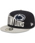 Фото #2 товара Men's Navy Penn State Nittany Lions Two-Tone Vintage-Like Wave 9FIFTY Snapback Hat