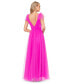 Фото #3 товара Women's V-Neck Sleeveless Chiffon Gown