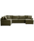 Фото #6 товара Wrenley 138" 5-Pc. Fabric Modular Sleeper Chaise Sectional Sofa, Created for Macy's