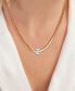 ფოტო #2 პროდუქტის Lab-Grown White Sapphire Heart Solitaire 18" Collar Necklace (1-1/20 ct. t.w.) in 14k Rose Gold-Plated Sterling Silver