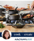 Фото #6 товара Cook + Create Hard Anodized Nonstick Frying Pan with Helper Handle, 14"