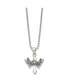 Фото #3 товара Antiqued Cross with Wings Pendant Ball Chain Necklace