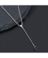 Фото #2 товара Chisel snowflake Stone Pendant 14.5 inch Cable Chain Necklace