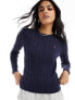 Фото #2 товара Polo Ralph Lauren cable knit jumper in navy