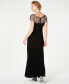 Фото #7 товара Women's Illusion Beaded-Trim A-Line Gown