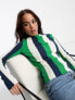 Фото #1 товара & Other Stories knitted jumper in blue and green stripe