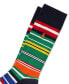 ფოტო #3 პროდუქტის Men's Striped Crew Socks