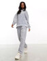 ASOS Weekend Collective co-ord oversized hoodie with bleach logo in charcoal acid wash