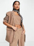 Something New X Naomi Anwer oversized blazer co-ord in beige