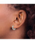ფოტო #3 პროდუქტის Stainless Steel Polished and Sandblasted Hinged Hoop Earrings