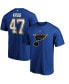 Фото #1 товара Men's Torey Krug Blue St. Louis Blues Authentic Stack Name and Number T-shirt