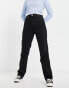 Weekday Rowe Extra high waist straight fit jeans in echo black