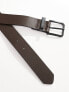 Bershka thin belt in brown