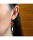 ფოტო #2 პროდუქტის Red and White Art Deco Earrings