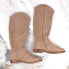 S.Barski W OLI245 beige suede boots