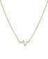 ფოტო #3 პროდუქტის Large Heartbeat Pendant Necklace, 16" + 2" extender, available in Sterling Silver or 14k Gold Plated Sterling Silver