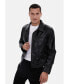 ფოტო #7 პროდუქტის Men's Casual Leather Jacket, Black