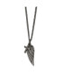 Фото #1 товара Chisel antiqued Wing and Cross Pendant 19.5 in Curb Chain Necklace
