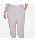 Фото #7 товара Plus Size Charleston Twill Capri Pants with Lace Inset Bottom