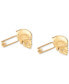 Gold-Tone IP Stainless Steel 3D $kull Cuff Links