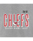 Фото #2 товара Women's Heather Gray Kansas City Chiefs Super Bowl LVIII Cheer Section Tri-Blend V-Neck Fashion T-shirt