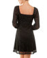 ფოტო #2 პროდუქტის Juniors' Emma Mesh Fit & Flare Dress