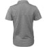 SHOEBACCA Solid Heather Short Sleeve Polo Shirt Womens Grey Casual P2013-STG-SB