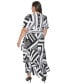Фото #1 товара Plus Size Printed Faux-Wrap Maxi Dress, Created for Macy's