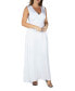 ფოტო #1 პროდუქტის Plus Size Sleeveless Empire Waist Maxi Dress