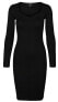 Women´s dress VMWILLOW Slim Fit LS SWEETHEART DRESS GA NOOS 10250951 Black